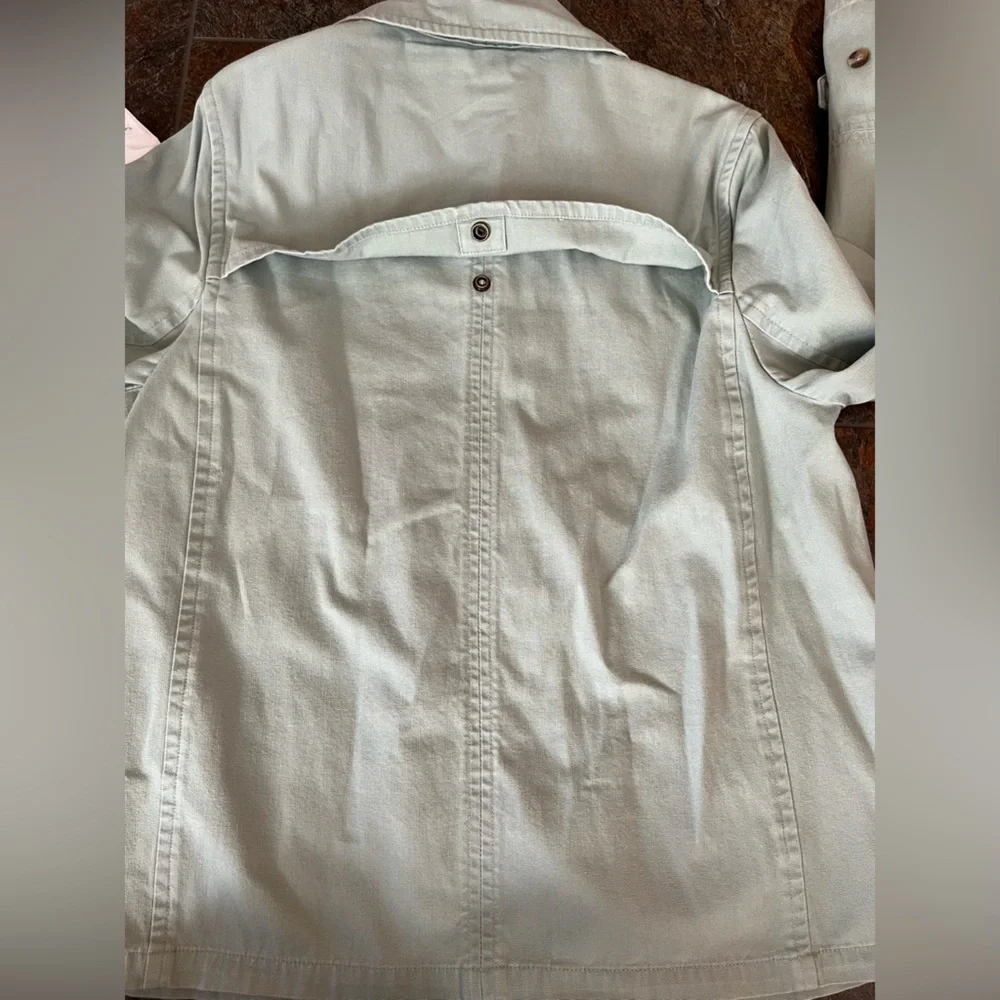New Evan-Picone Heritage green 100% cotton  polished casual button jacket. 10.